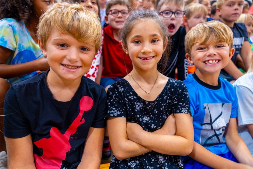 Students at a pep rally